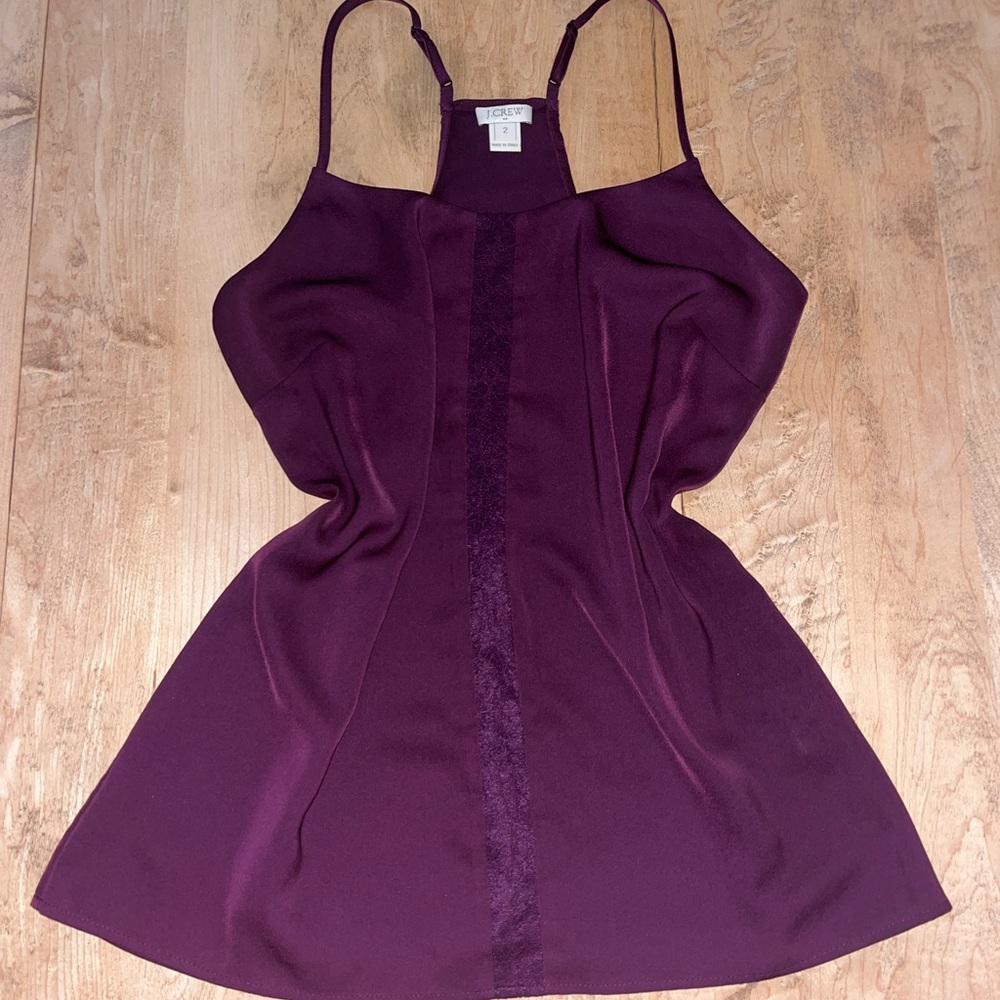J. Crew Satin Top w/ lace